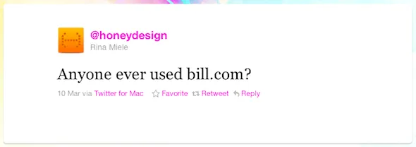 Bill.com Twitter Fail