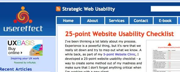 25 Point Website Usability Checklist